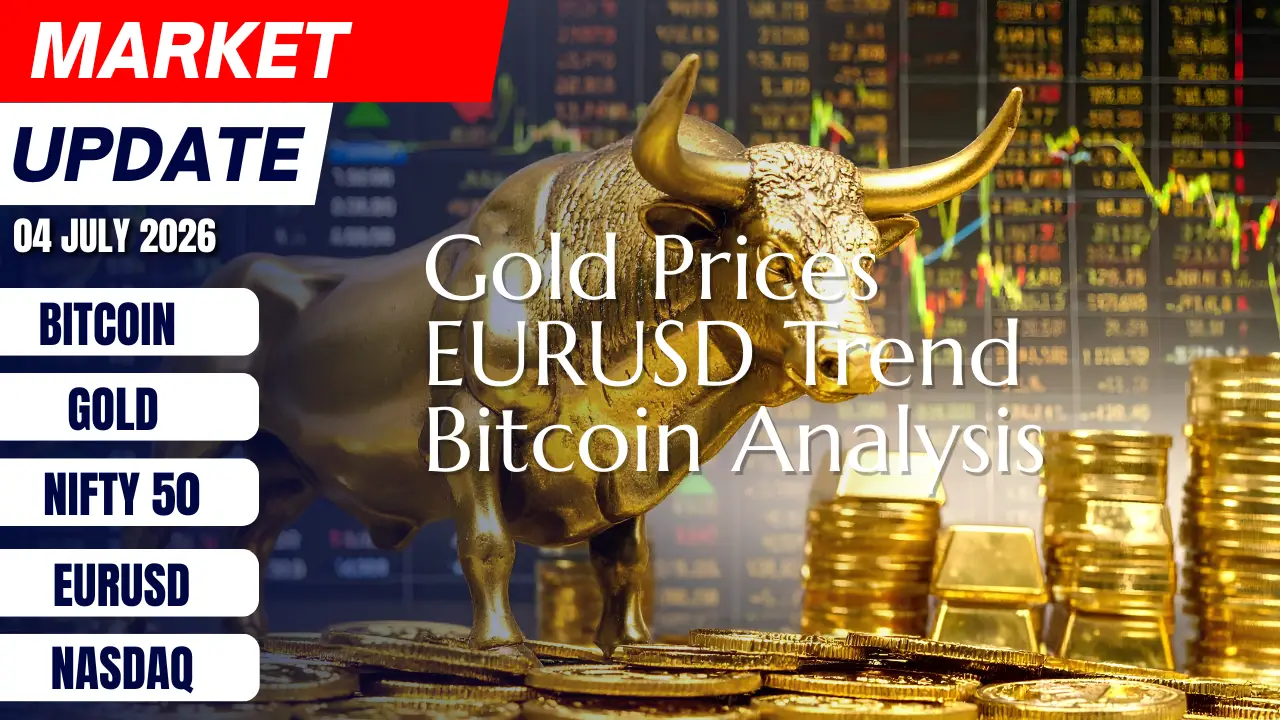 Gold, Bitcoin, EURUSD, Nasdaq & Nifty 50 | Technical Analysis & Market Outlook (04 July 2026)