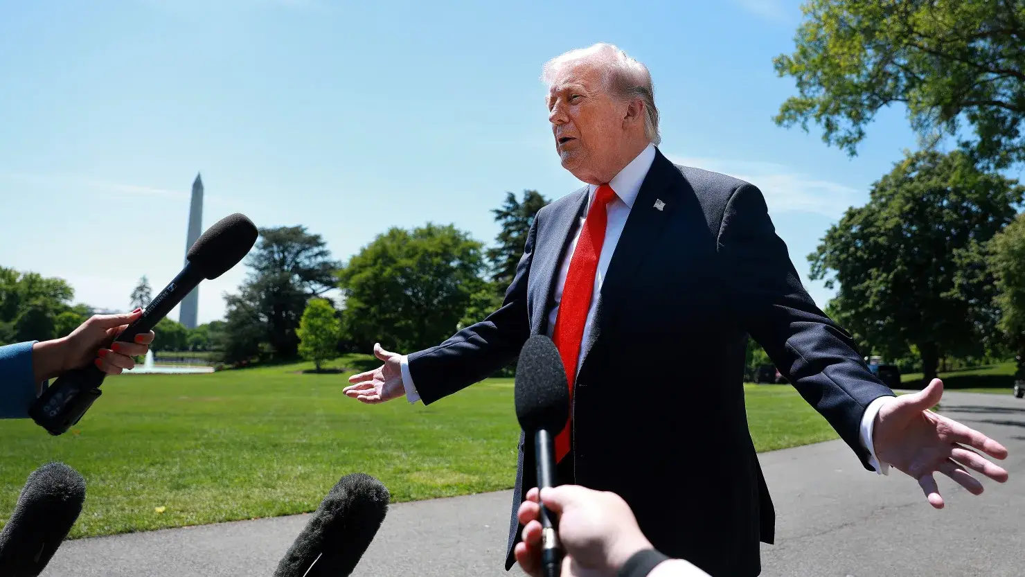Politics Trump says U.S. will ‘free’ ships trapped in Persian Gulf by Strait of Hormuz closure
