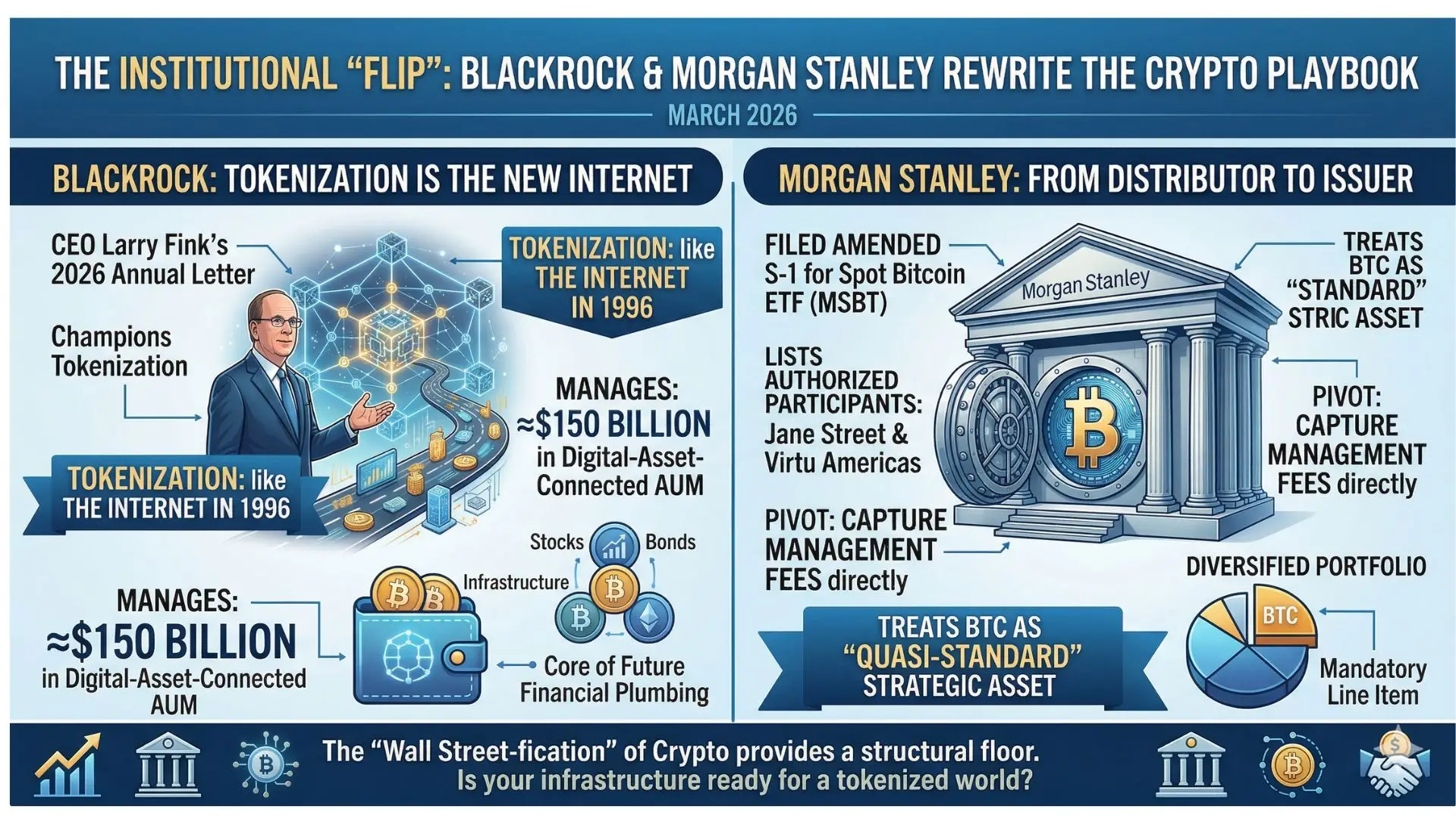 The Institutional "Flip": Why BlackRock and Morgan Stanley Just Rewrote the Crypto Playbook