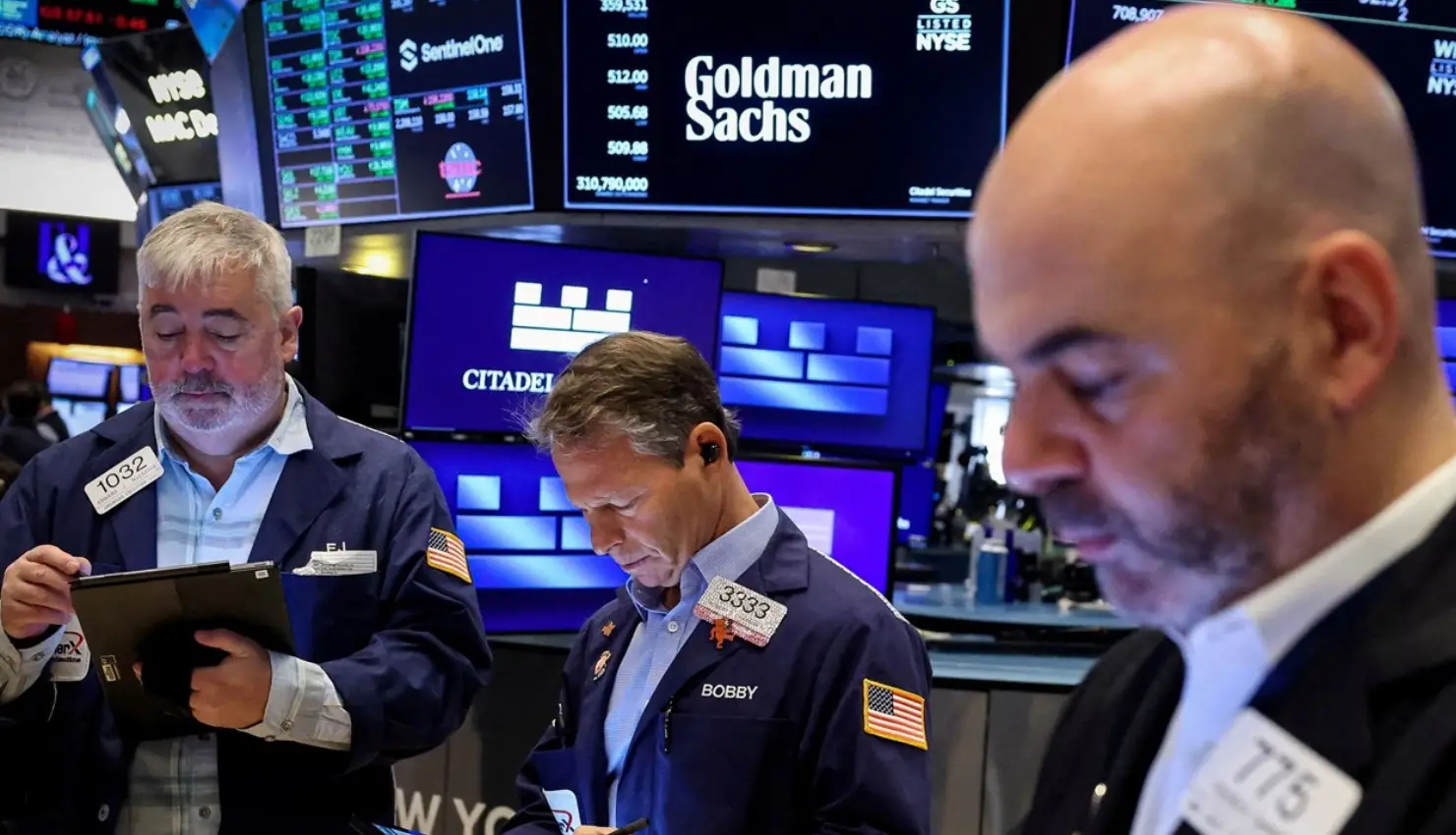 The S&P 500 finished Thursday in positive territory, led by gains in chipmakers and banking stocks.