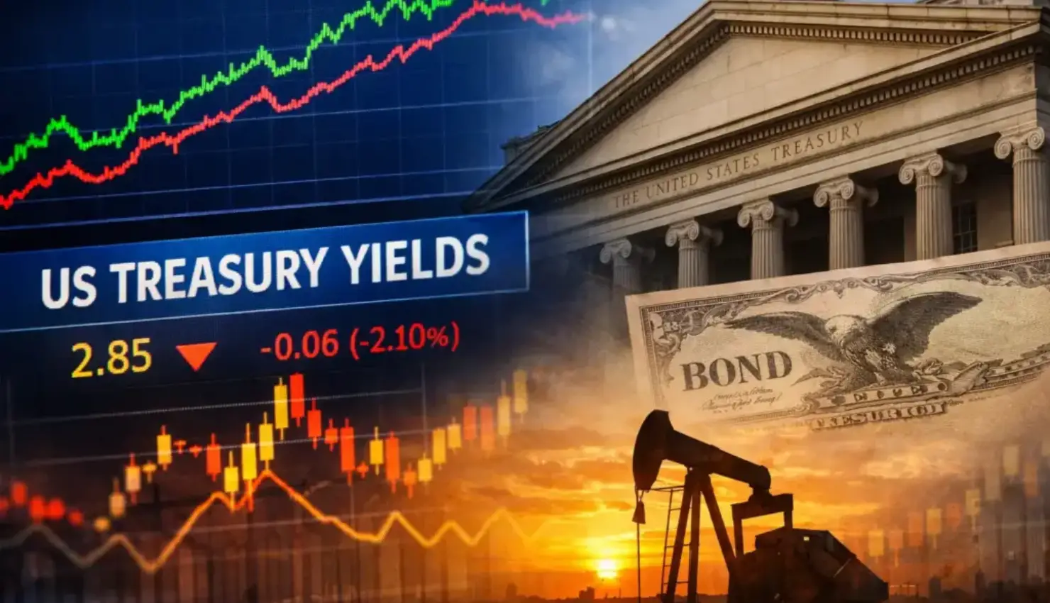 U.S. Treasury Yields Rise as Oil Surges and Markets Await Key Bond Auction